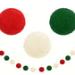 2PCS Christmas Pom Pom Garland Hanging Ball For Christmas Tree Party Decor