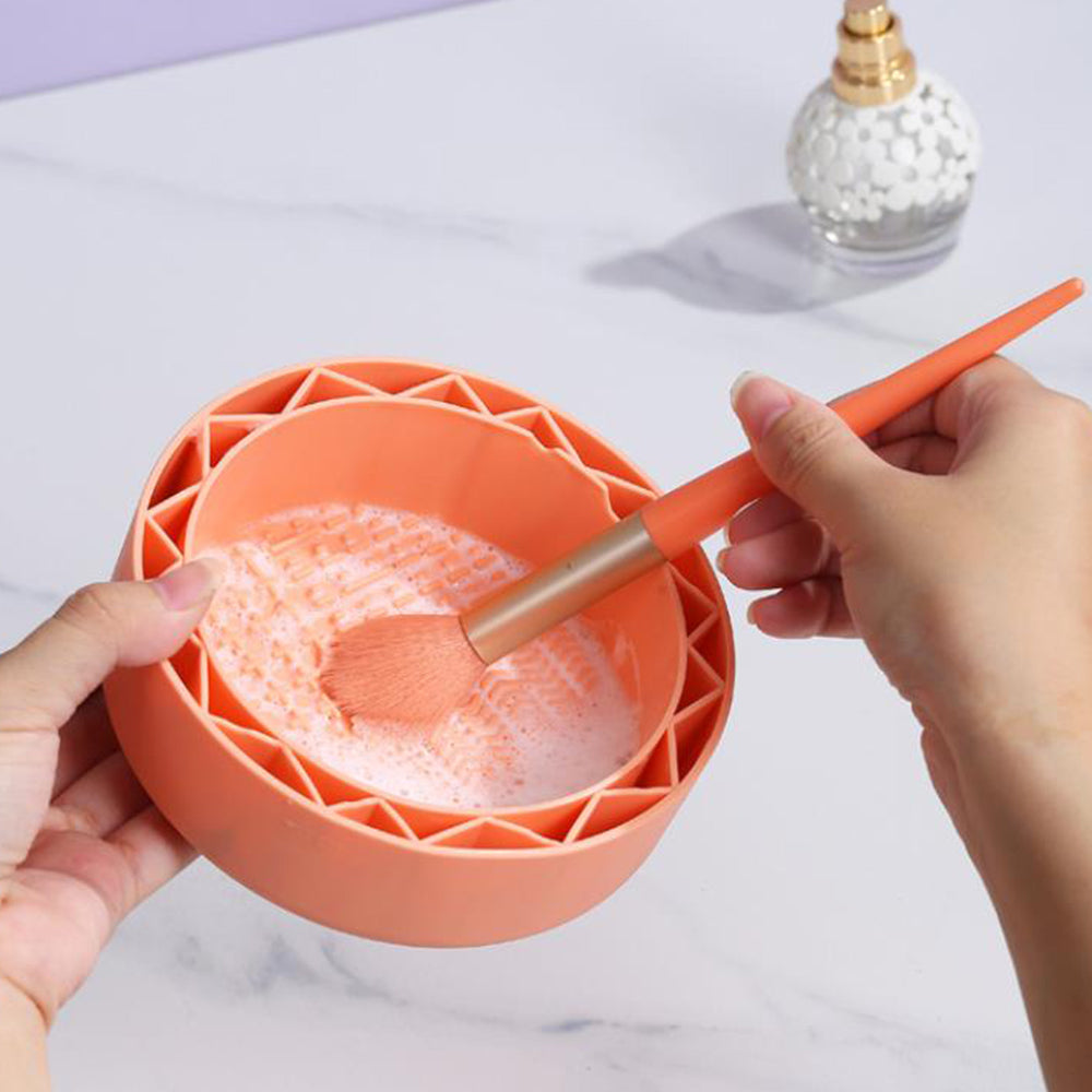 2Pcs Makeup Brush Cleaning Bowl