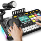 DJ Mixer Controller Musical Toy with Mic and LED Lights Piano Keys