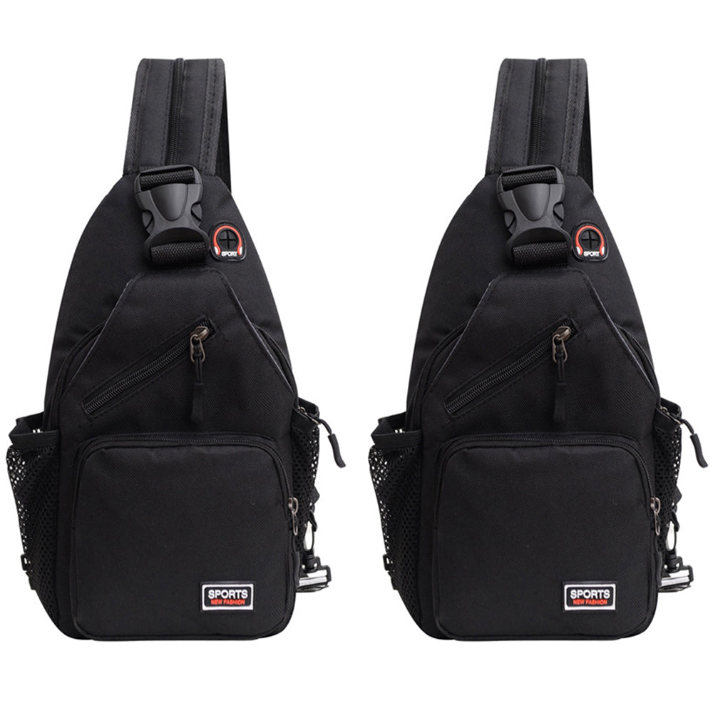 2Pcs Dual-use Water-resistant Chest Bag Outdoor Travel Shoulder Backpack