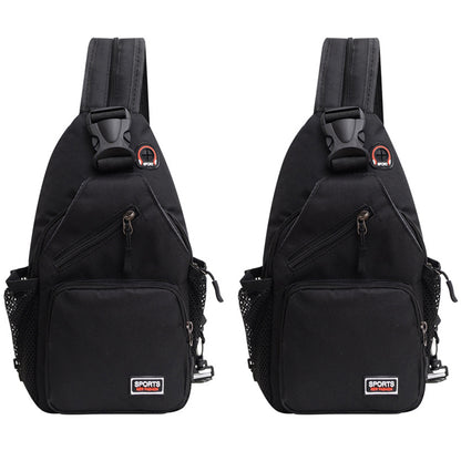 2Pcs Dual-use Water-resistant Chest Bag Outdoor Travel Shoulder Backpack
