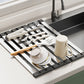 Dish Rack Drying Drainer Stainless Steel Over Sink Rack Foldable Dish Drainer for Kitchen