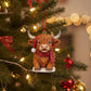 2D Highland Cow Advent Calendar 24 Days Christmas Countdown Calendar for Xmas Tree