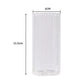 400ML Clear Glass Cup with Lid and Straw Square Glass Water Glass