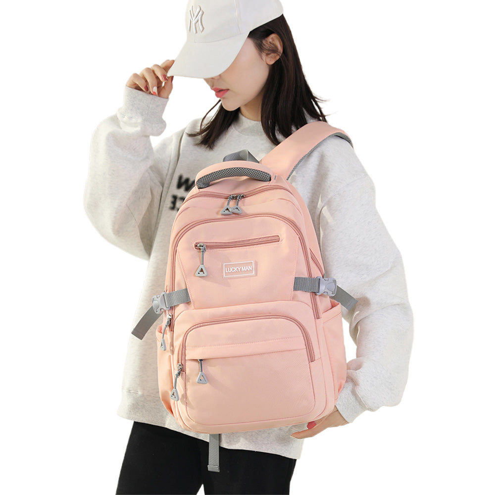 Backpack Solid Teenage Girls School Shoulder Bag Nylon