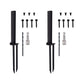 2Pcs Fence Post Repair Kit Heavy Duty H Design Fence Post Anchor Ground Stakes