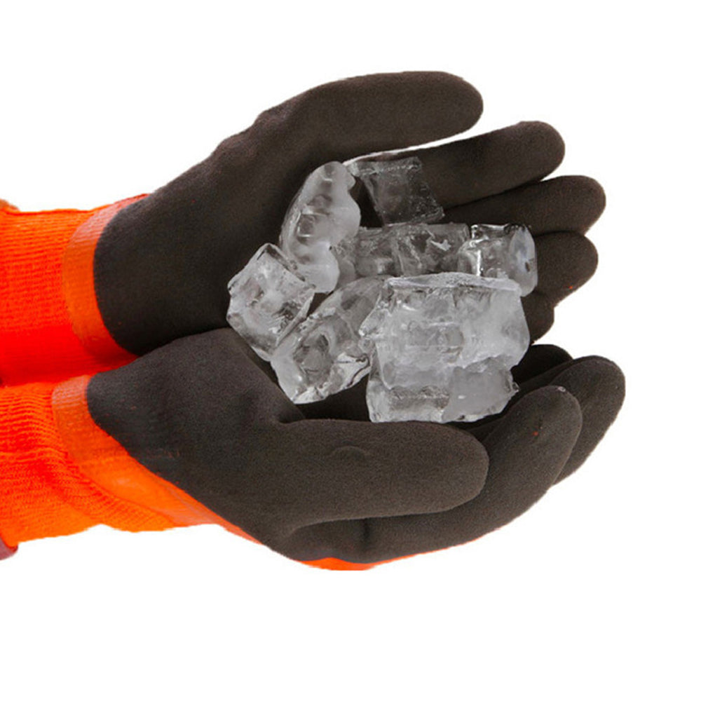 Pair of Thermal Winter Work Gloves Water-resistant Palm and Back Warm Gloves