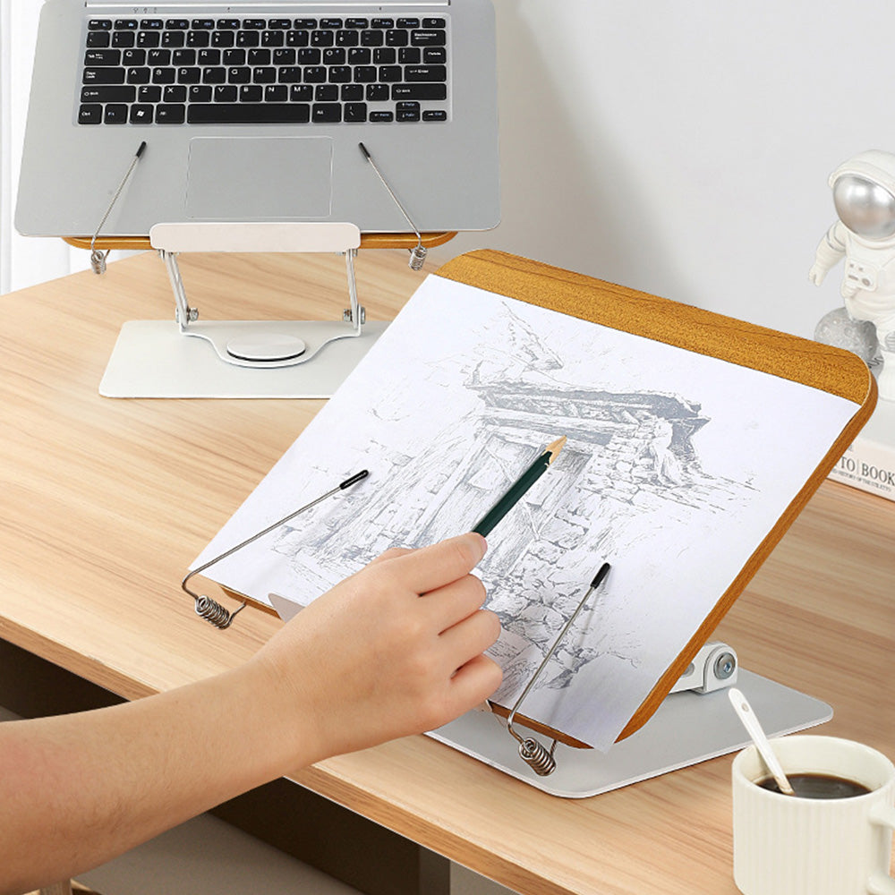 Adjustable Book Holder Stand with 360 Degree Rotating Bases for Reading