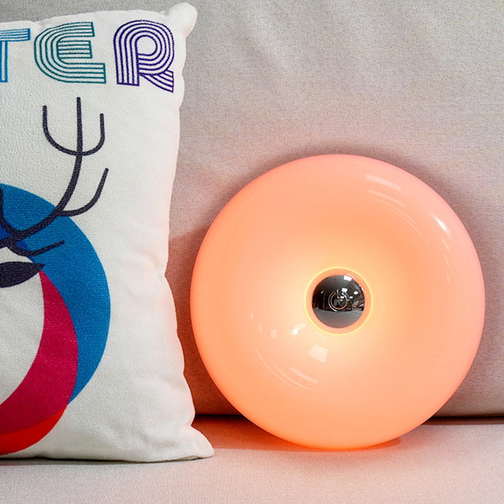 Rechargeable Donut Table and Wall Lamp with Touch Dimming