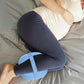 Knee Support Pillow with Ice Silk Cover and Elastic Strap for Side Sleepers