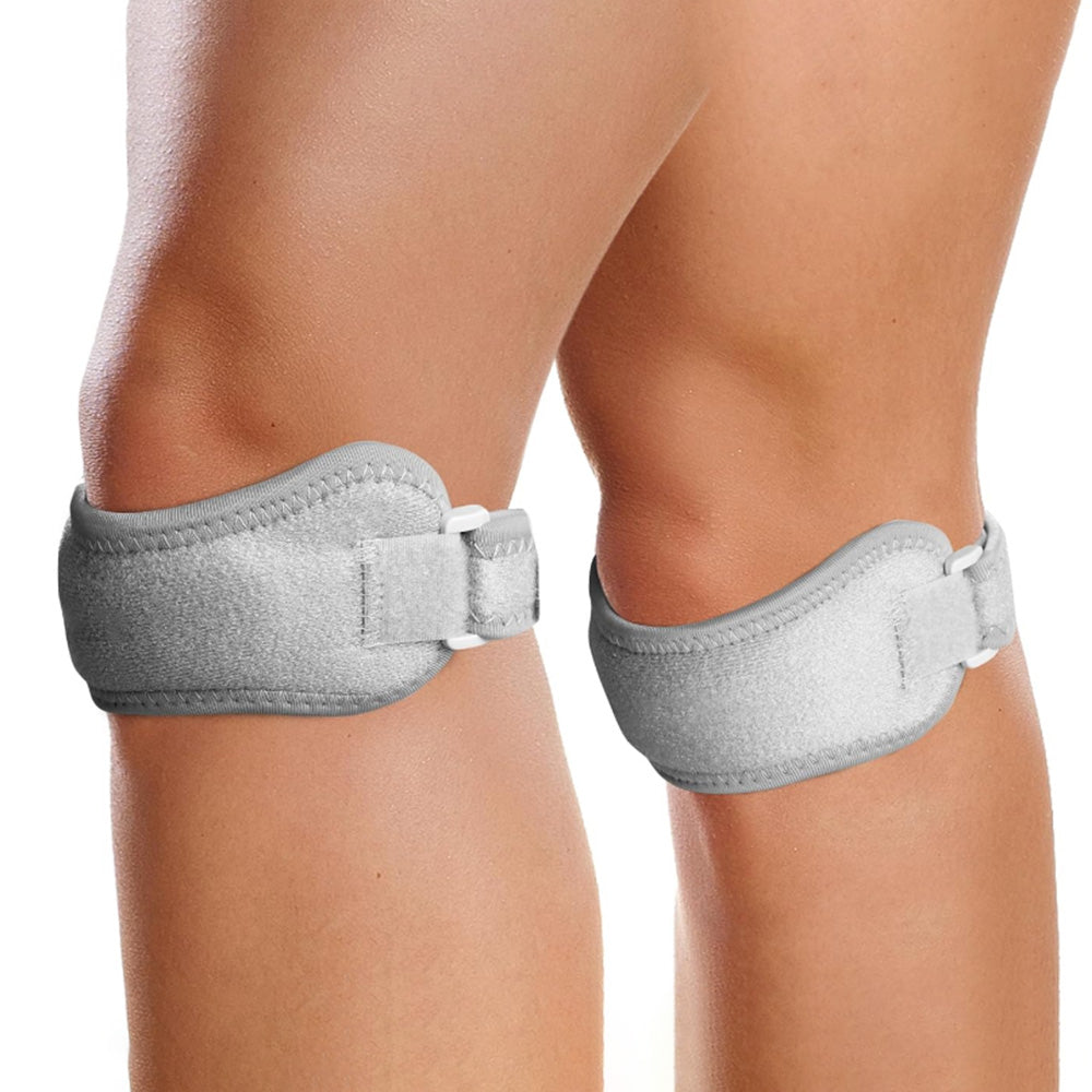 2Pcs Knee Braces for Patella Knee Support Strap for Basketball Running-Black