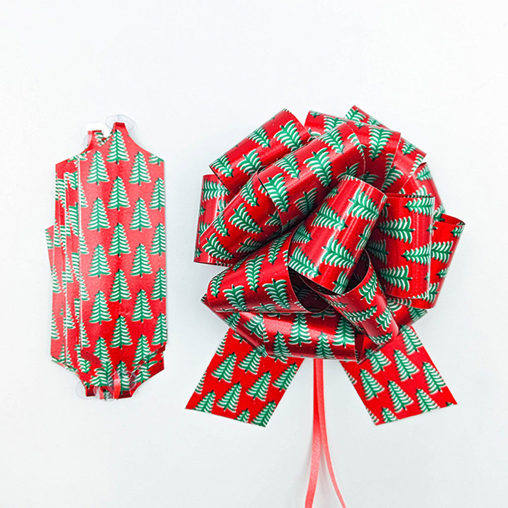 12 Pack Double Sided Printed Christmas Pull Ribbon Bows for Gift Wrapping