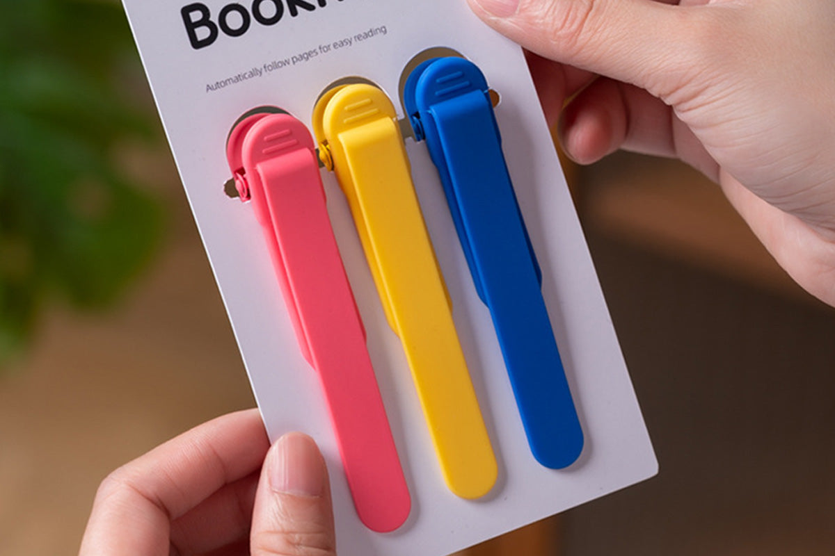 3Pcs Automatic Bookmark Silicone Book Marks for Reading Women