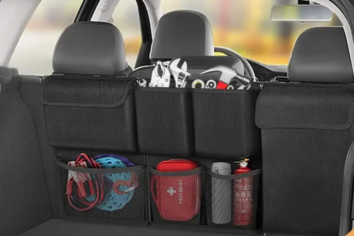 Car Trunk Organizer Large Capacity Backseat Trunk Organizer With Zippers Car Accessories