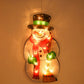 2Pcs Christmas Decor LED Curtain Light Xmas Window Silhouette Light Decoration