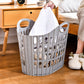Collapsible Plastic Laundry Basket Folding Washing Clothes Storage Organizer