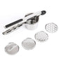 3-in-1 Stainless Steel Potato Ricer & Masher with 3 Interchangeable Discs