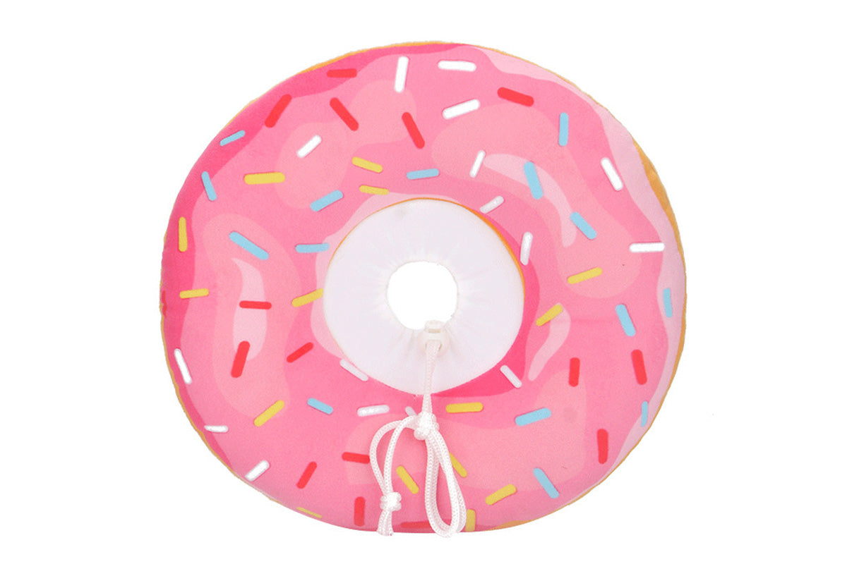 Cat Cone Soft Collar Adjustable Kitten Recovery Cones Cat Donut Collar-Pink