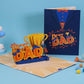3D Fathers Day Pop Up Card with Insert for Best Dad Thank You Greeting Card
