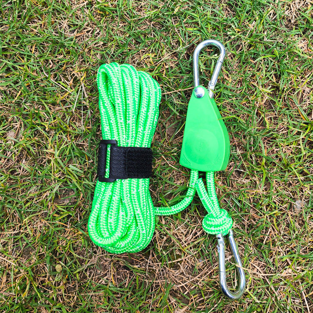 Portable Adjustable Fix Tent Pulley Camping Rope Quick Setup Outdoor Guy Lines For Canopy Kayak