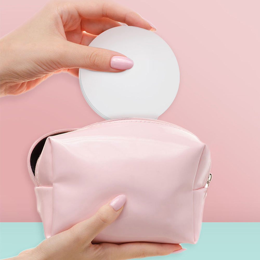 Mini Mirror With Lights Magnification LED Compact Mirror Travel Mirror For Pocket