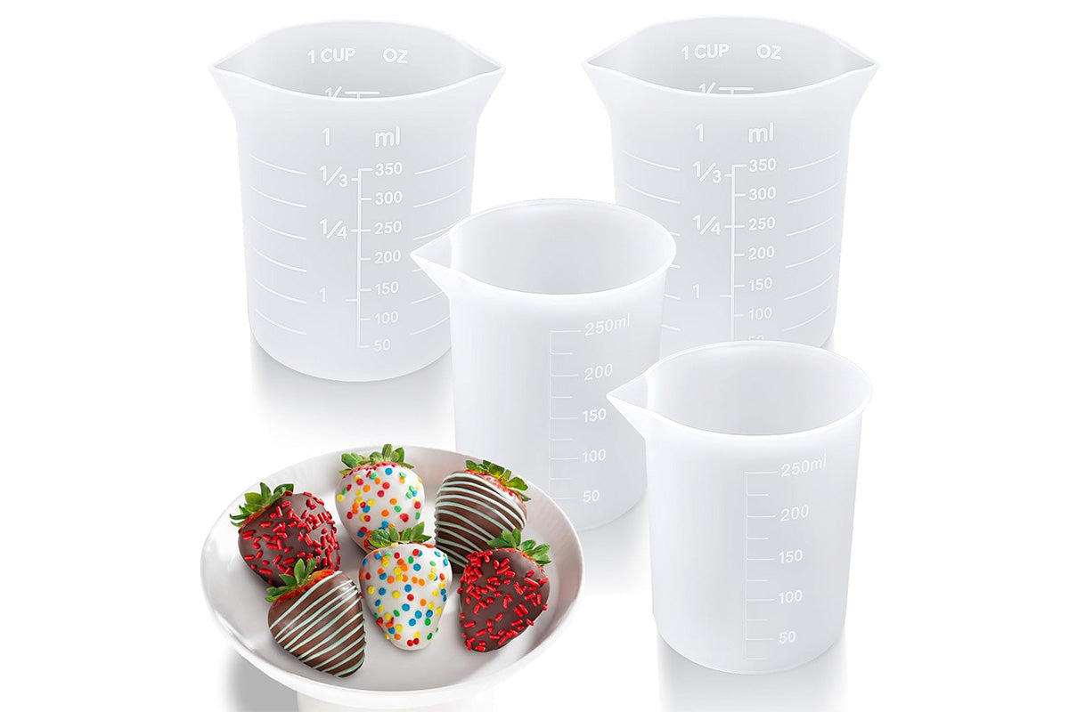 4-Pack Silicone Measuring Cups for DIY Baking