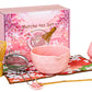 8PCS Matcha Whisk Set Spring Cherry Blossoms Matcha Bowl With Spout
