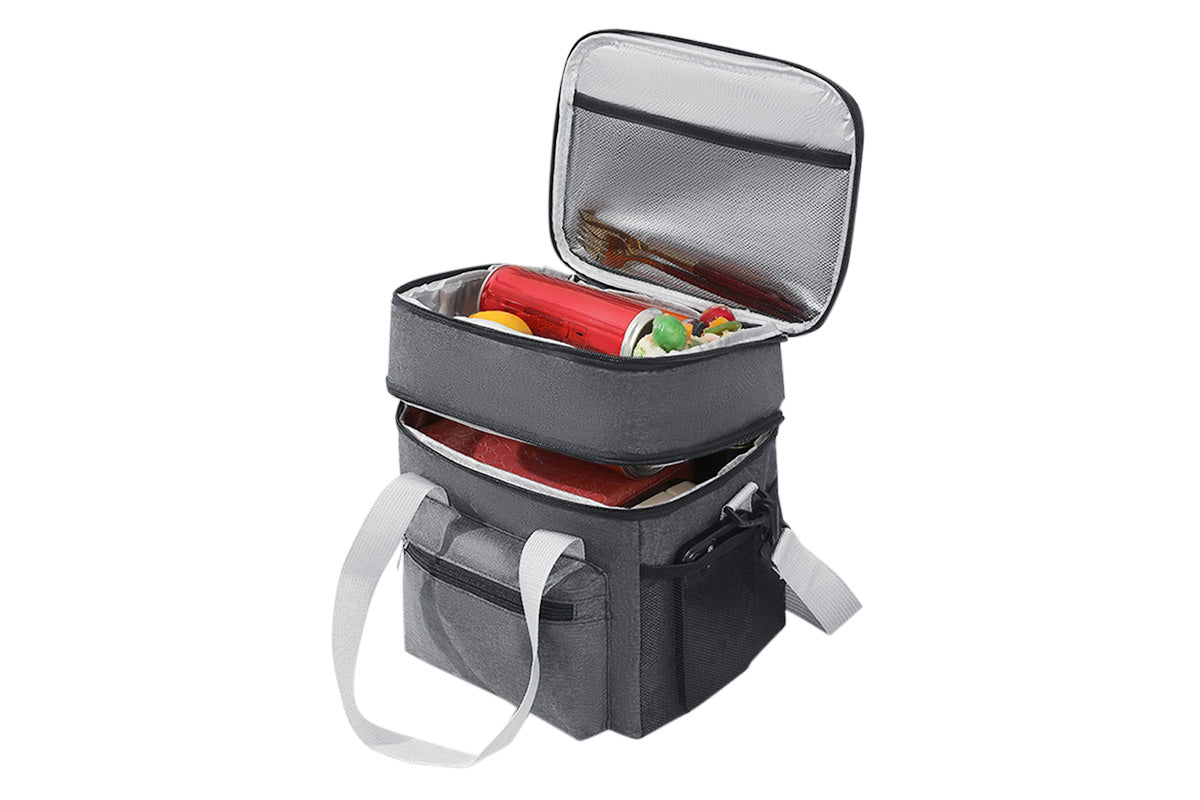 Double-Layer Insulated Portable Lunch Bag Cooler Food Container