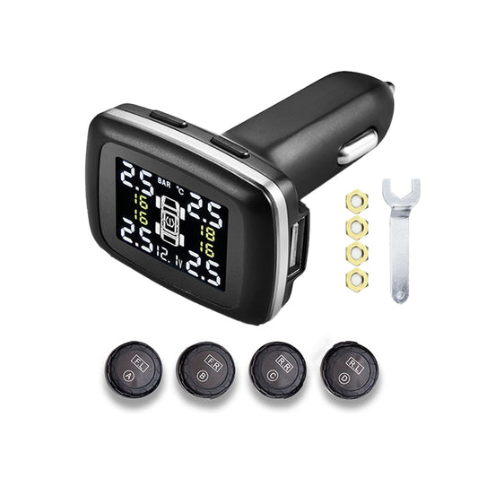 TM7 Wireless Cars Tire Pressure Monitoring System with 4 External Sensors