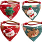 4pcs Christmas Cat Bandana Collar Adjustable Xmas Pet Bandana Collar