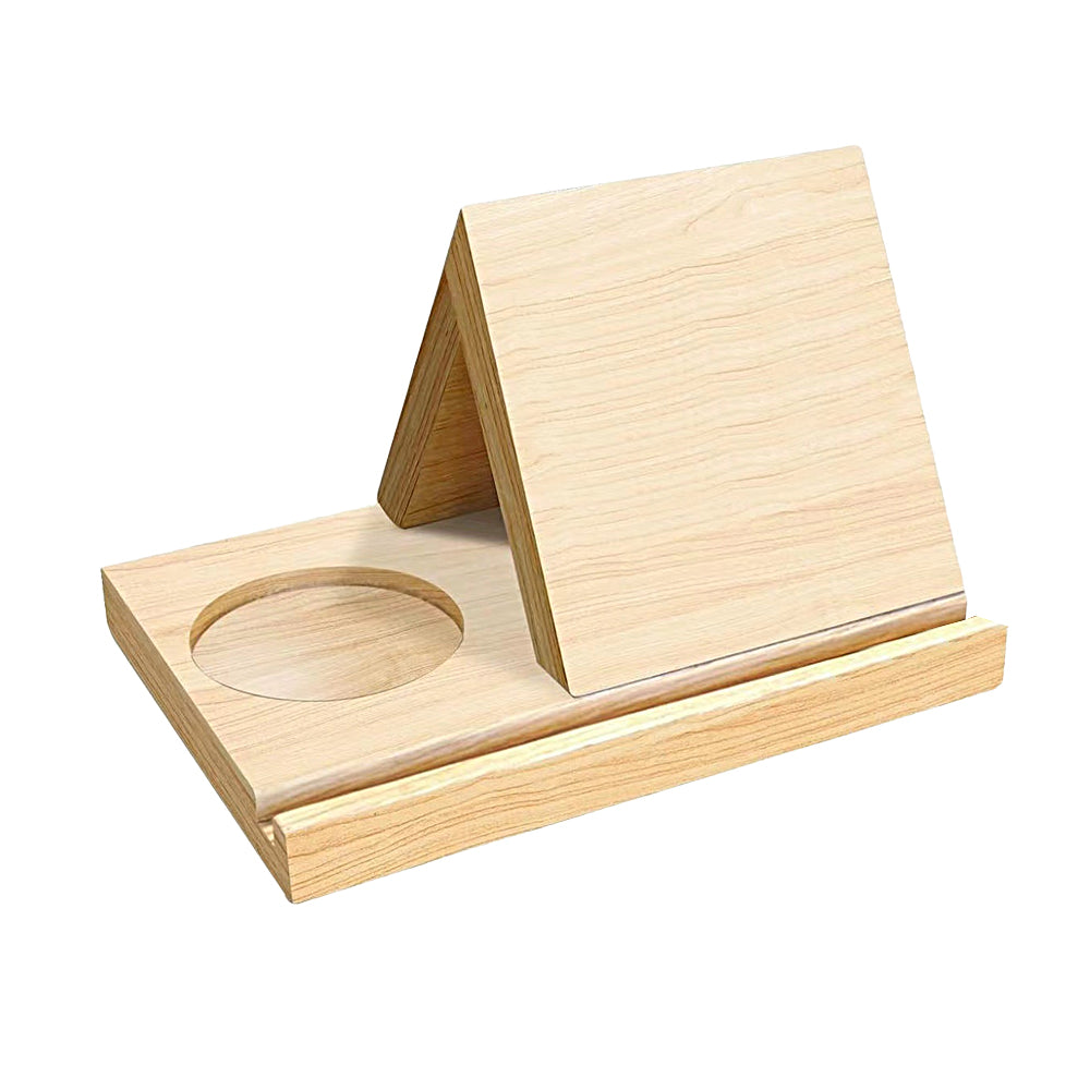 Portable Wooden Triangle Bookshelf Book Stand Holder