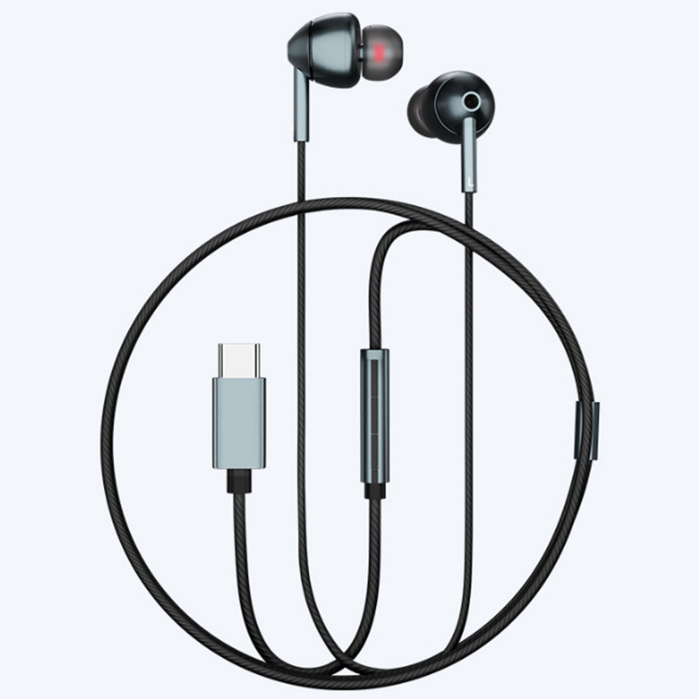 HIFI Bass Stereo Wired Earbuds Headset In-Ear Earphone Type-C Headphone