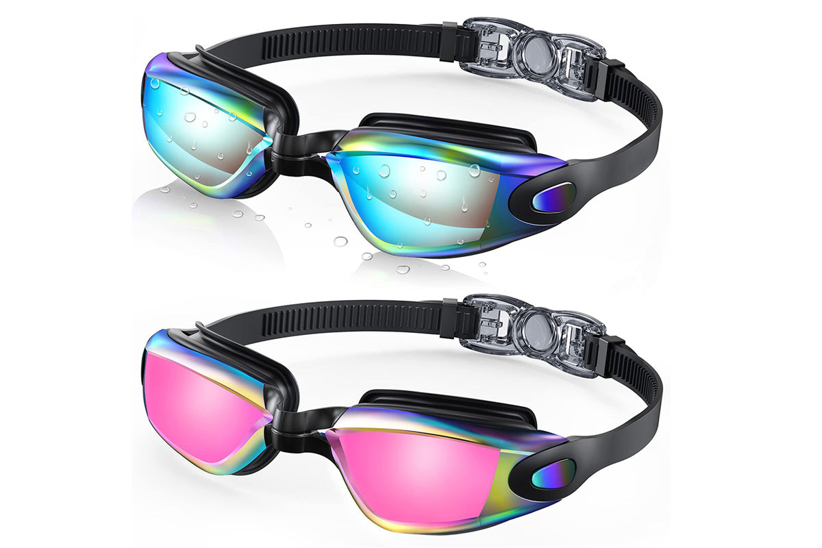 2Pcs Swimming Goggles Anti Fog No Leaking Swim Goggles for Adult Women Men