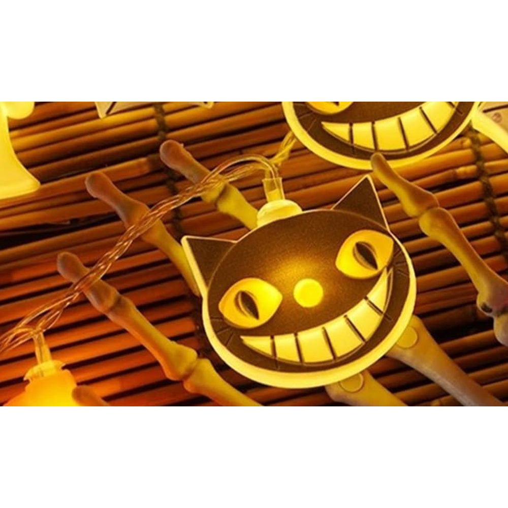 USB Halloween Ghost LED String Lights 4 Point 5m 30 Bulbs Decoration