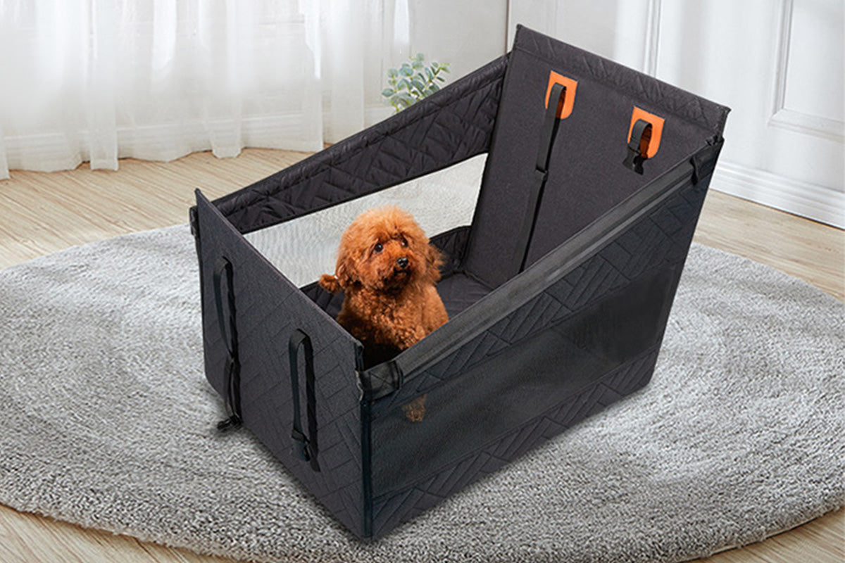 Large Dog Seat With Hard Bottom Back Seat Extender For Car