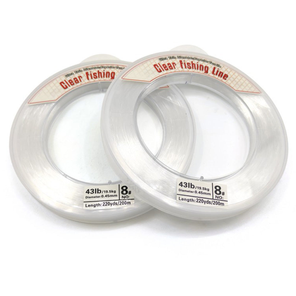 2XClear Fishing Line Wire 0.45mm 200m Invisible Nylon Thread for Hanging Balloons