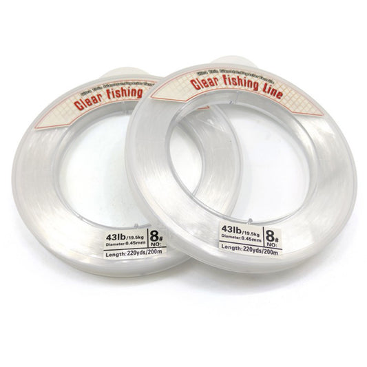 2XClear Fishing Line Wire 0.45mm 200m Invisible Nylon Thread for Hanging Balloons