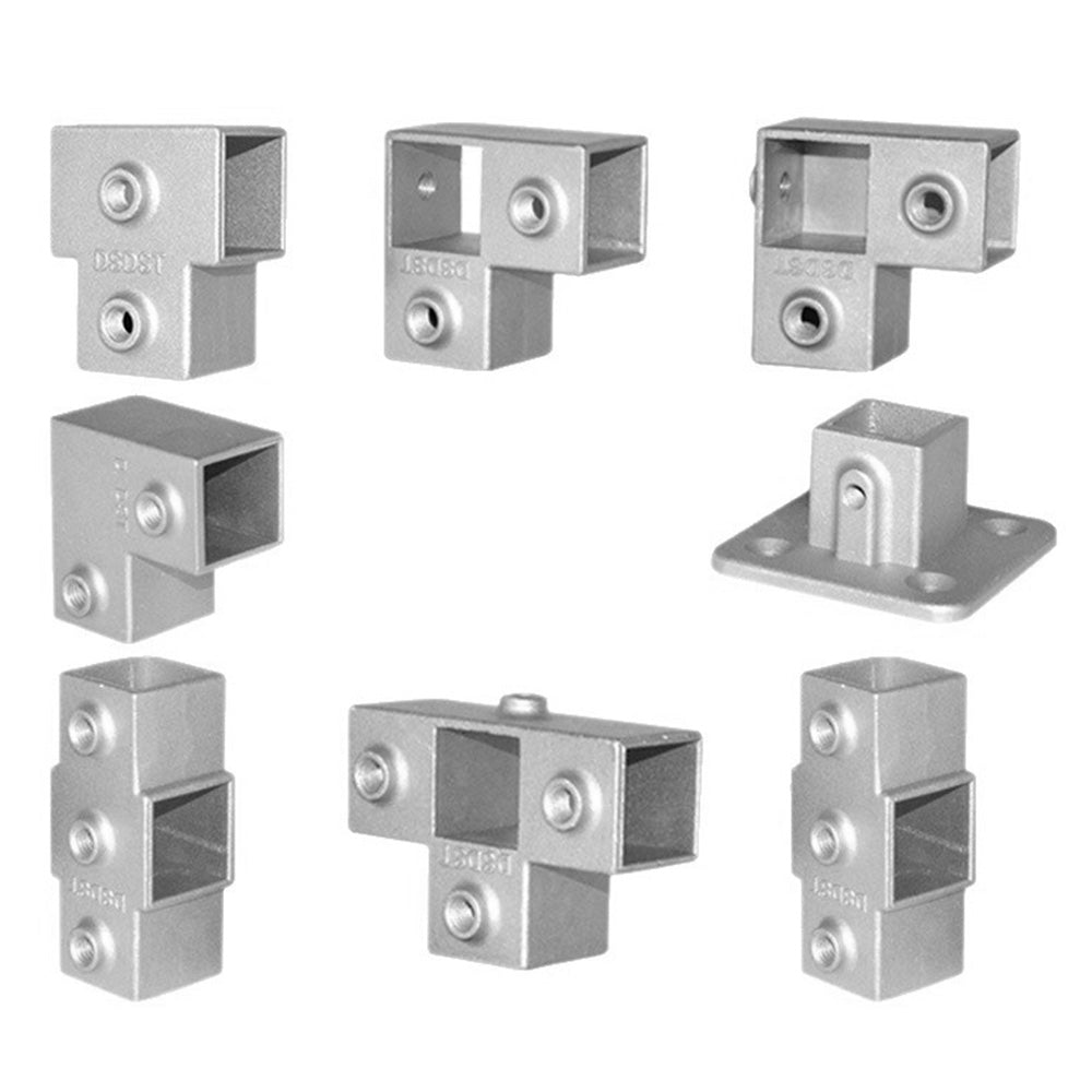 8 Piece 25x25mm Aluminum Alloy Square Tube Connector Set