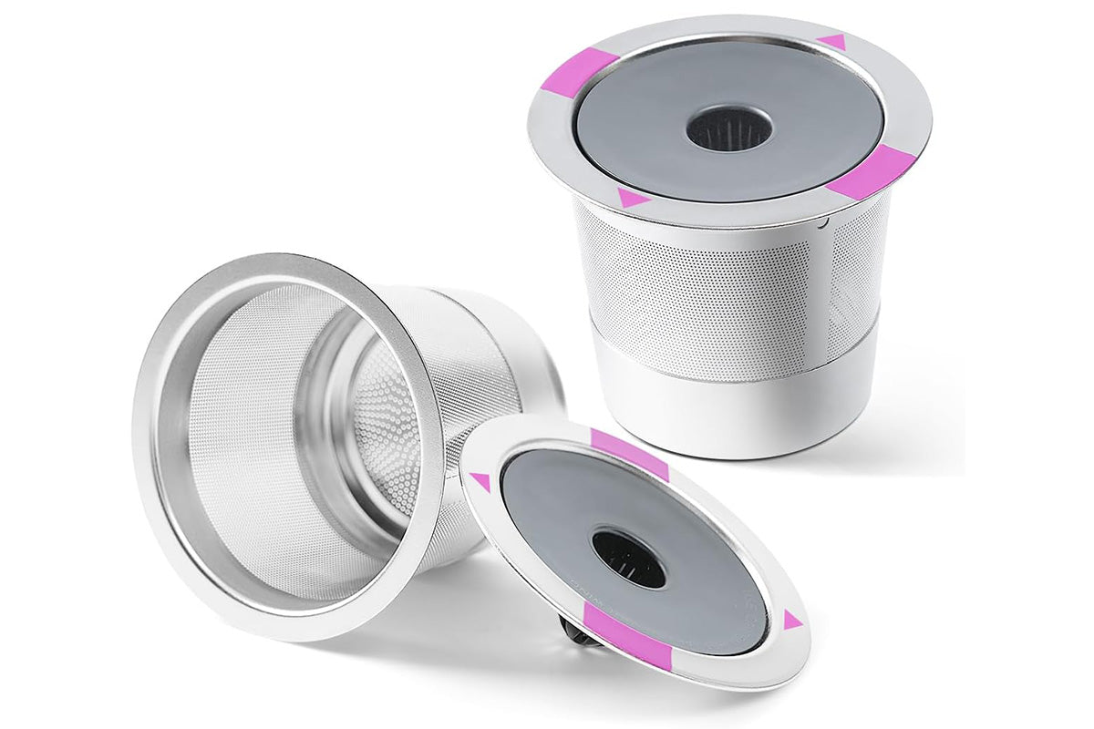 2 PCS Stainless Steel Coffee Filter Pods Compatible With Keurig 1.0 2.0 Reusable K Cups