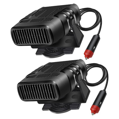 2Pcs Adjustable Car Warmer Cool Fan Defogger Windscreen Defroster