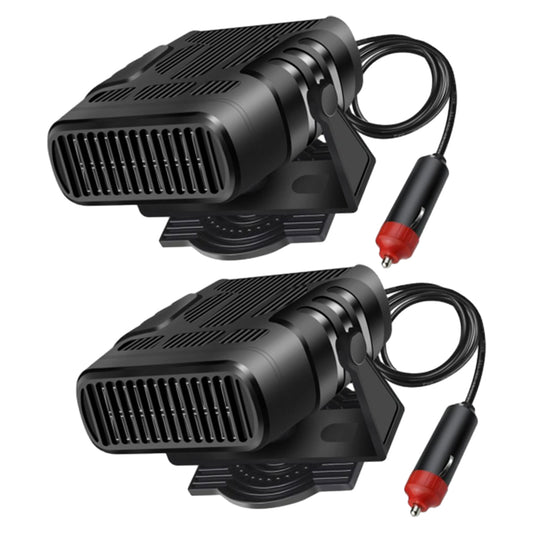 2Pcs Adjustable Car Warmer Cool Fan Defogger Windscreen Defroster