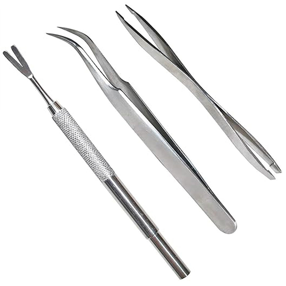 Pet Tick Removal Tool Set with Flea Comb and Tweezers for Dogs and Cats