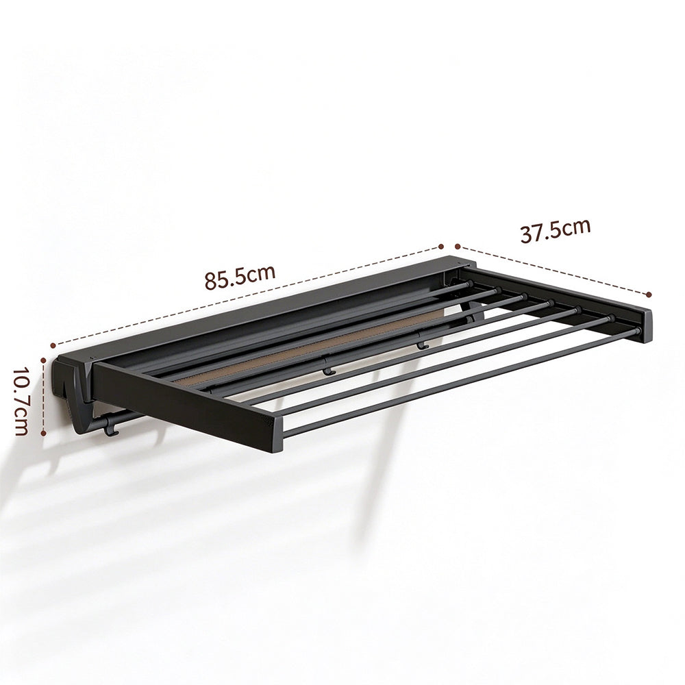Foldable Wall Mounted Aluminum Clothes Drying Rack with Seven Rods