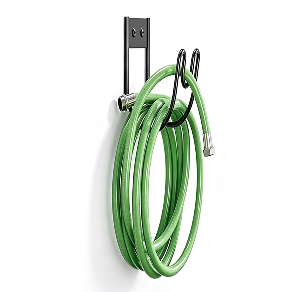 Wall Mount Garden Hose Holder Metal Water Hose Hanger for Outside Garage Yard