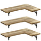 Corner Floating Shelves Set of 3 Wall Mounted Rustic Wood Storage Display Shelves