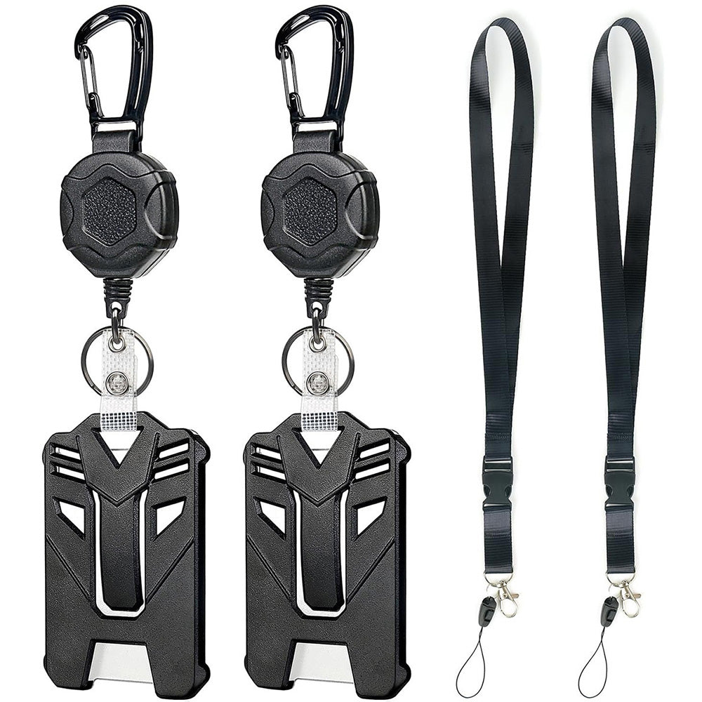 2XBadge Holder Retractable ID Cards Holder with Lanyard