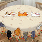 Cute Cat Tablecloth Dining Table Cover Polyester Tablecover