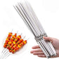 20 Pack 304 Stainless Steel BBQ Skewers Flat or Round Easy Clean