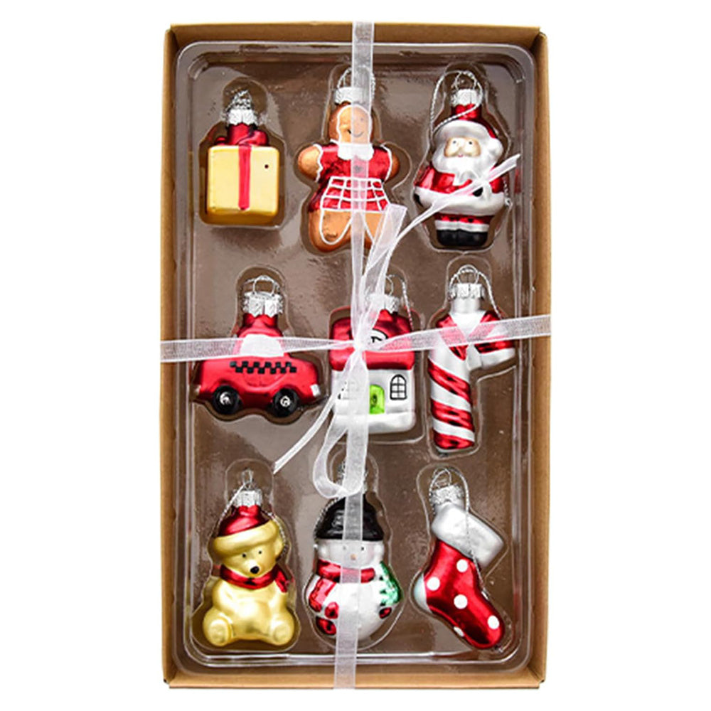 Glass Painted Christmas Ornaments Christmas Tree Hanging Decorations