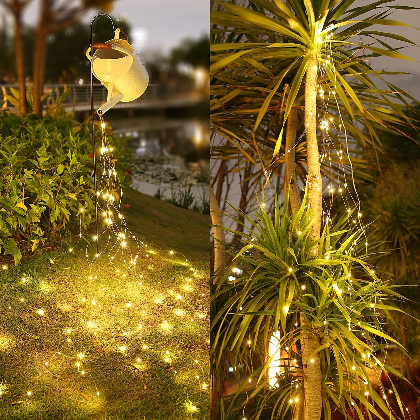 5x0.8m 256LED Solar Fairy Waterfall Light with Remote Control